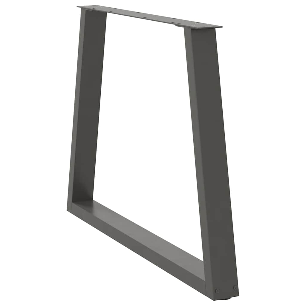 Pieds de table à manger en forme de V, 2 pièces, anthracite, 90 x (72-73,3) cm, acier - XIOS