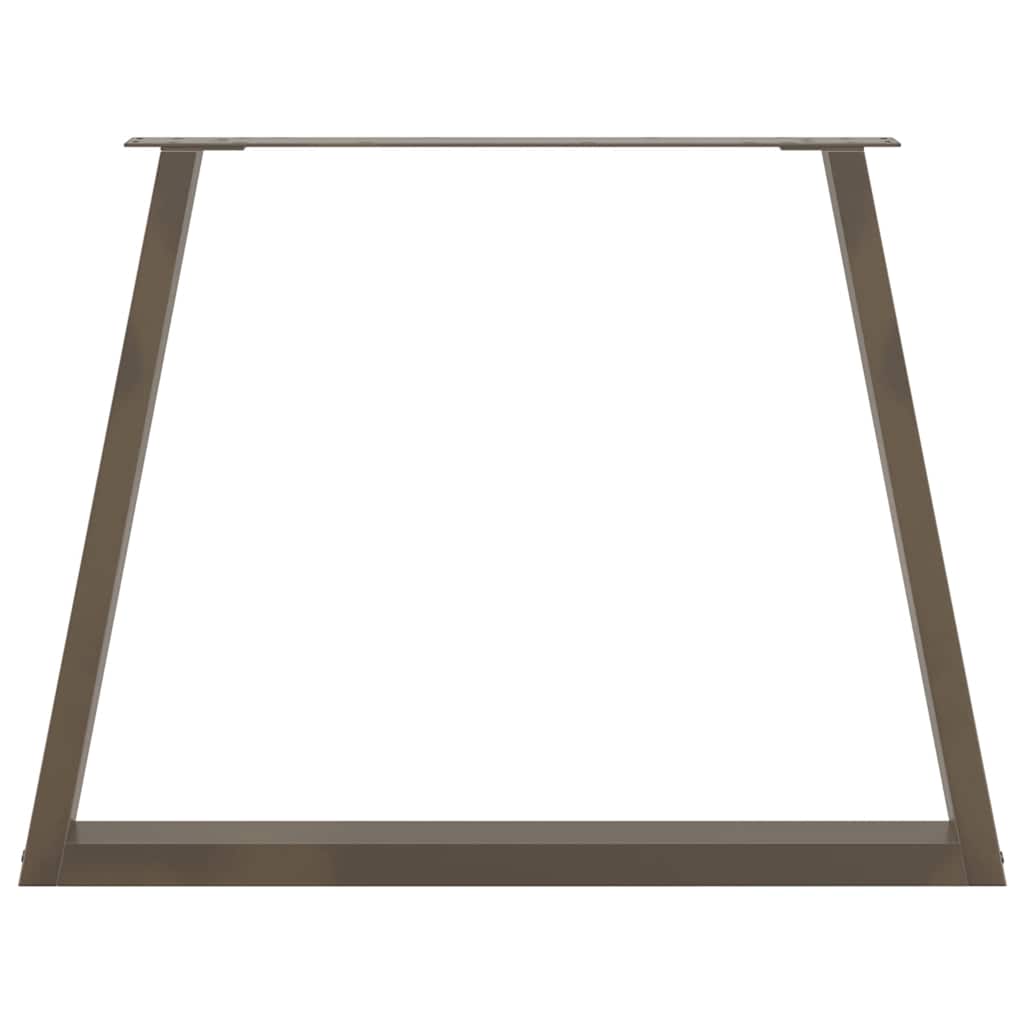Pieds de table à manger en forme de V, 2 pièces, acier naturel, 90 x (72-73,3) cm - XIOS