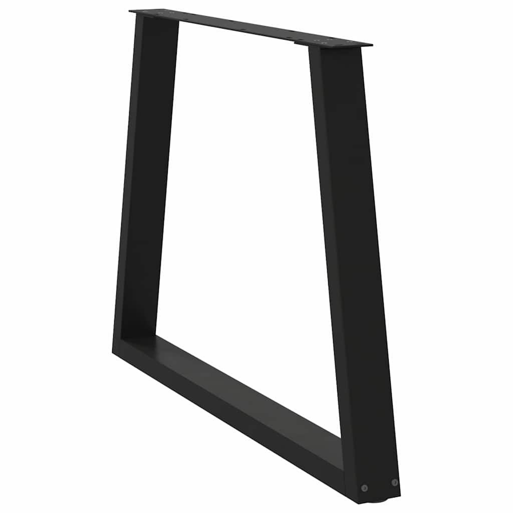 Pieds de table à manger en forme de V, 2 pièces, noir, 100 x (72-73,3) cm, acier - XIOS