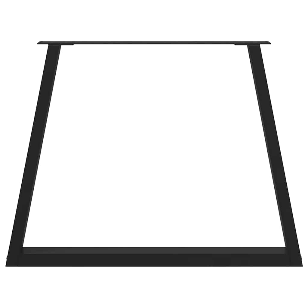 Pieds de table à manger en forme de V, 2 pièces, noir, 100 x (72-73,3) cm, acier - XIOS