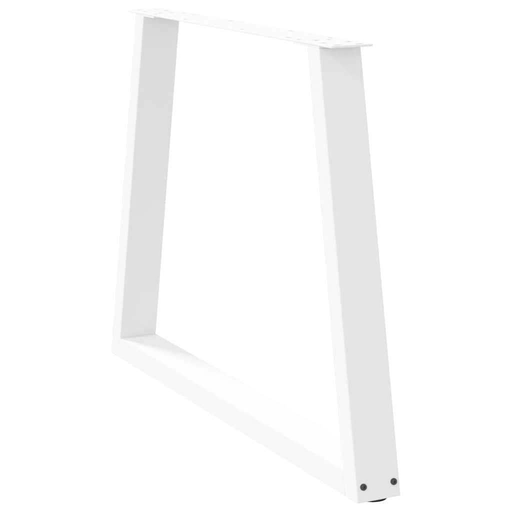 Pieds de table à manger en forme de V, 2 pièces, blanc, 100 x (72-73,3) cm, acier - XIOS