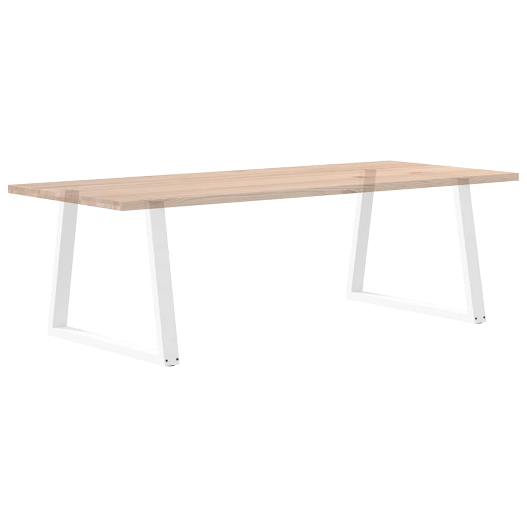Pieds de table à manger en forme de V, 2 pièces, blanc, 100 x (72-73,3) cm, acier - XIOS