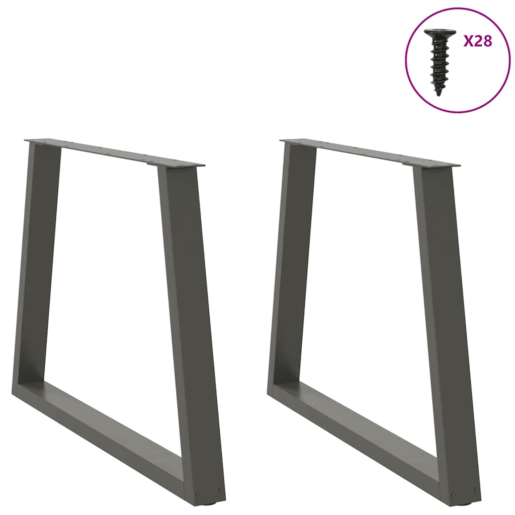 Pieds de table à manger en forme de V 2 pièces Anthracite 100 x (72-73,3) cm Acier - XIOS