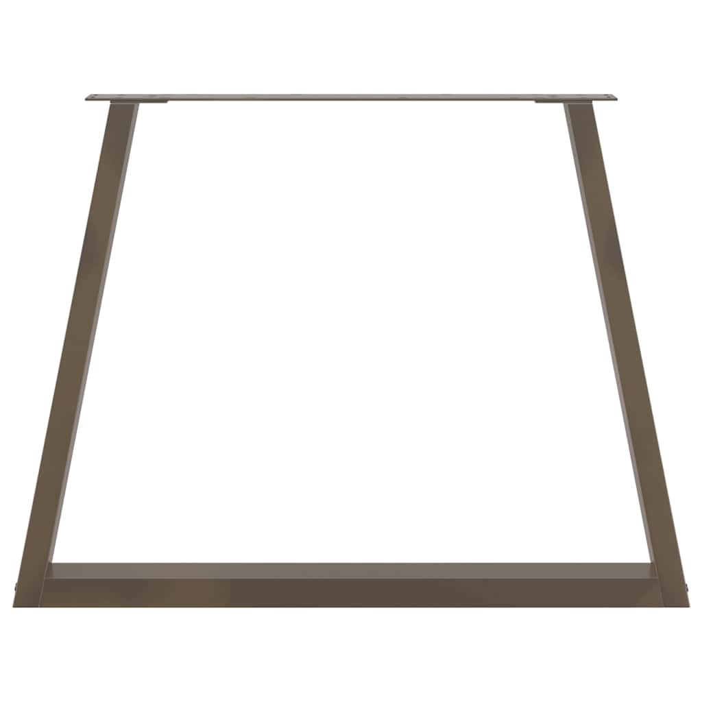 Pieds de table à manger en forme de V, 2 pièces, acier naturel, 100 x (72-73,3) cm - XIOS