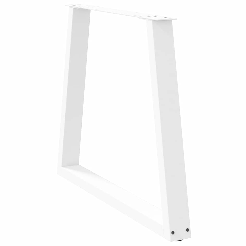 Pieds de table à manger en forme de V, 3 pièces, blanc, 70 x (72-73,3) cm, acier - XIOS