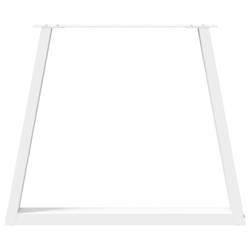 Pieds de table à manger en forme de V, 3 pièces, blanc, 70 x (72-73,3) cm, acier - XIOS