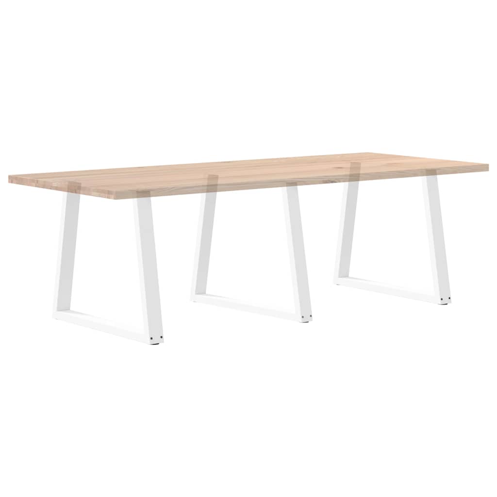 Pieds de table à manger en forme de V, 3 pièces, blanc, 70 x (72-73,3) cm, acier - XIOS