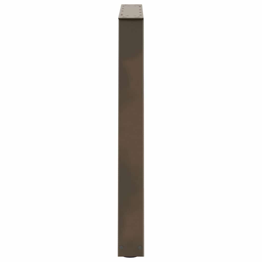Pieds de table à manger en forme de V 3 pièces Acier naturel 70 x (72-73,3) cm - XIOS