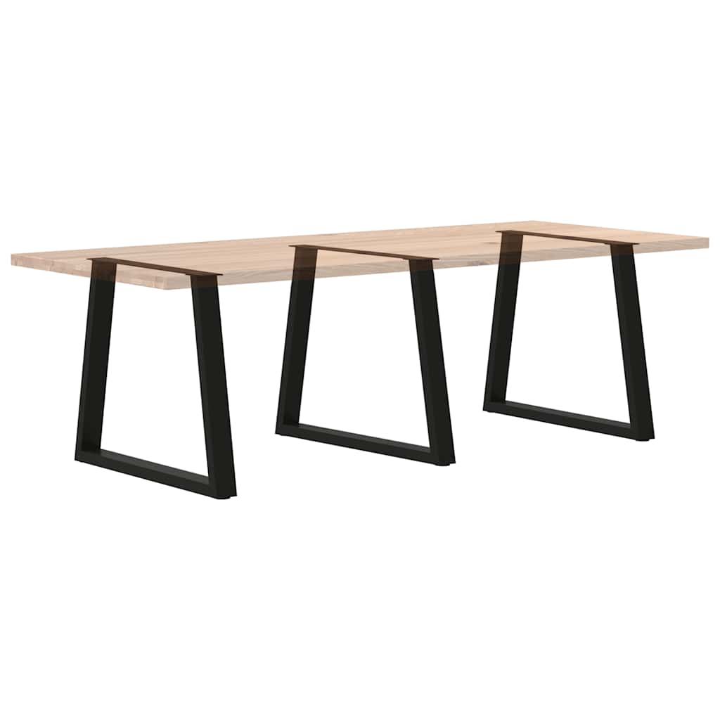 Pieds de table à manger en V 3 pièces Noir 80 x (72-73,3) cm Acier - XIOS