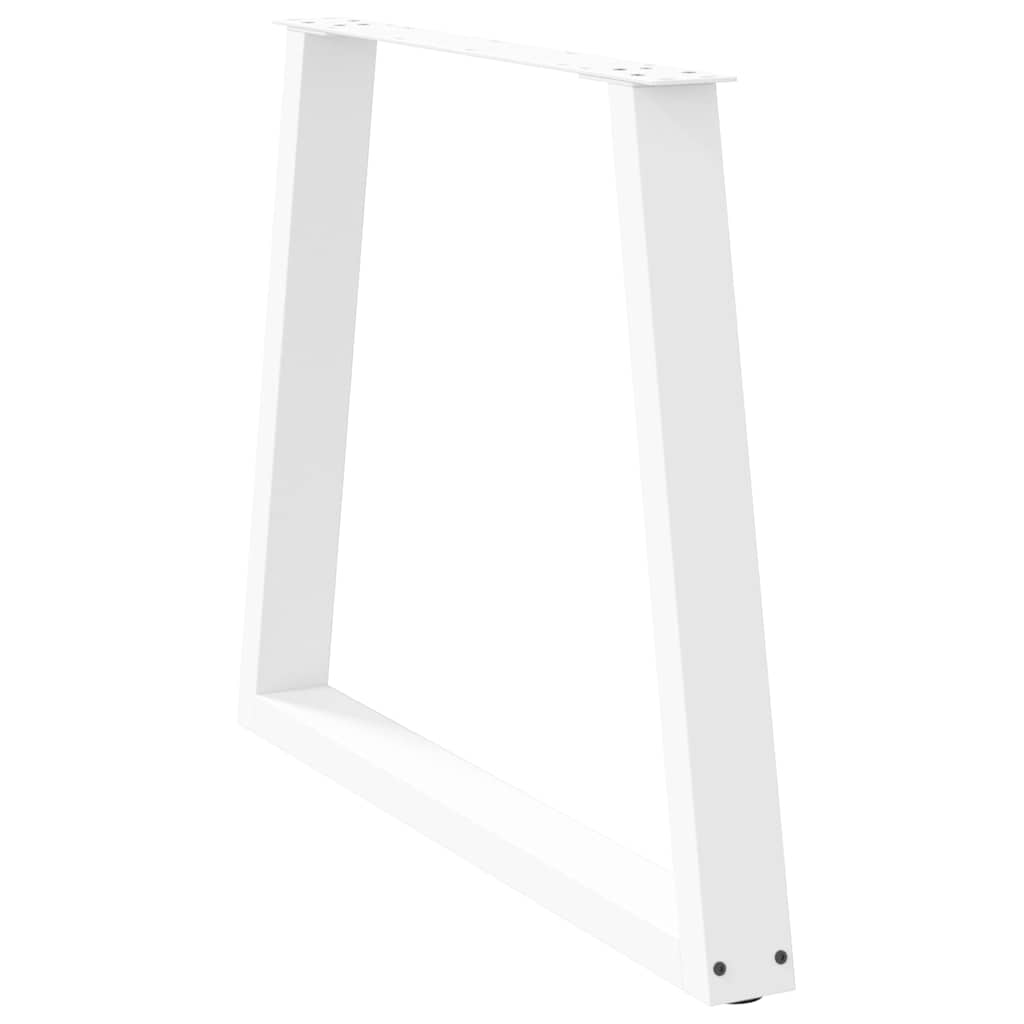 Pieds de table à manger en forme de V, 3 pièces, blanc, 80 x (72-73,3) cm, acier - XIOS