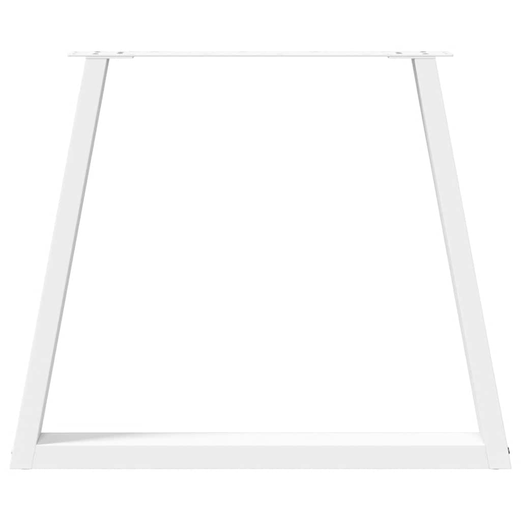Pieds de table à manger en forme de V, 3 pièces, blanc, 80 x (72-73,3) cm, acier - XIOS
