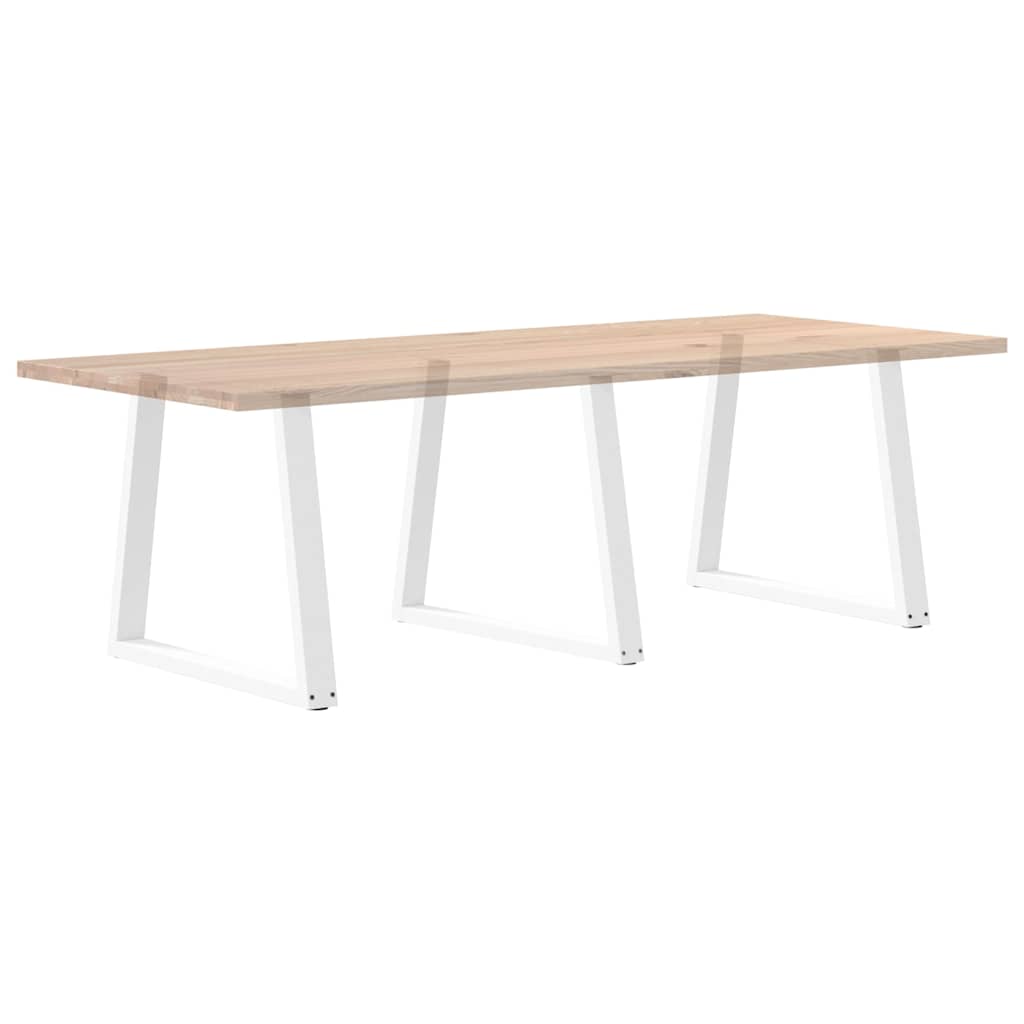 Pieds de table à manger en forme de V, 3 pièces, blanc, 80 x (72-73,3) cm, acier - XIOS