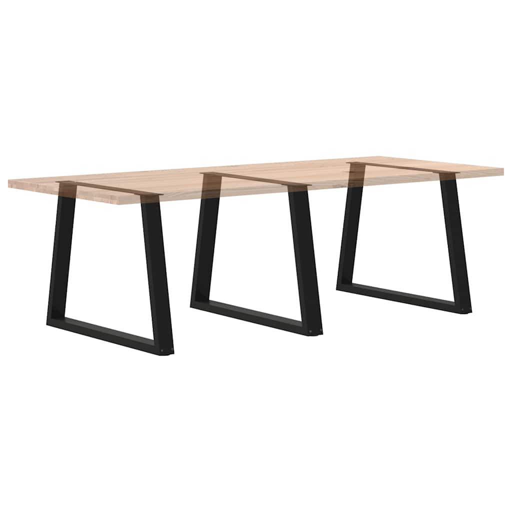 Pieds de table à manger en V 3 pièces Noir 90 x (72-73,3) cm Acier - XIOS