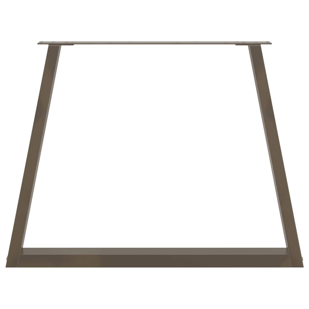 Pieds de table à manger en forme de V, 3 pièces, acier naturel, 90 x (72-73,3) cm - XIOS