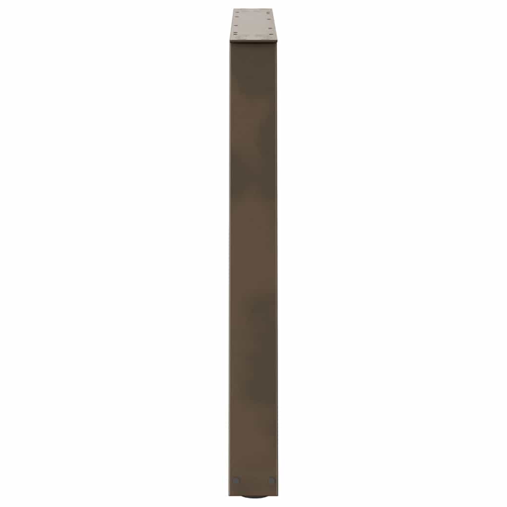 Pieds de table à manger en forme de V, 3 pièces, acier naturel, 90 x (72-73,3) cm - XIOS