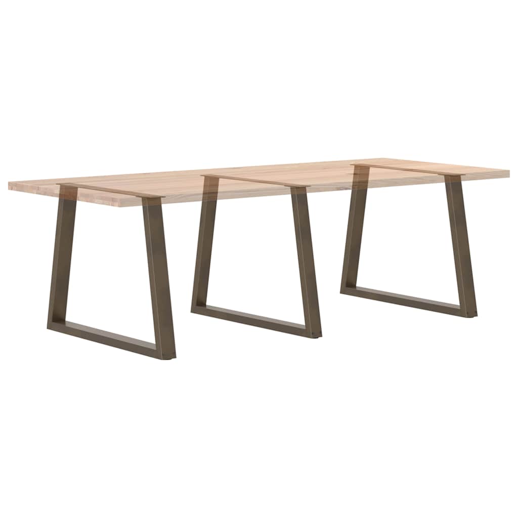 Pieds de table à manger en forme de V, 3 pièces, acier naturel, 90 x (72-73,3) cm - XIOS