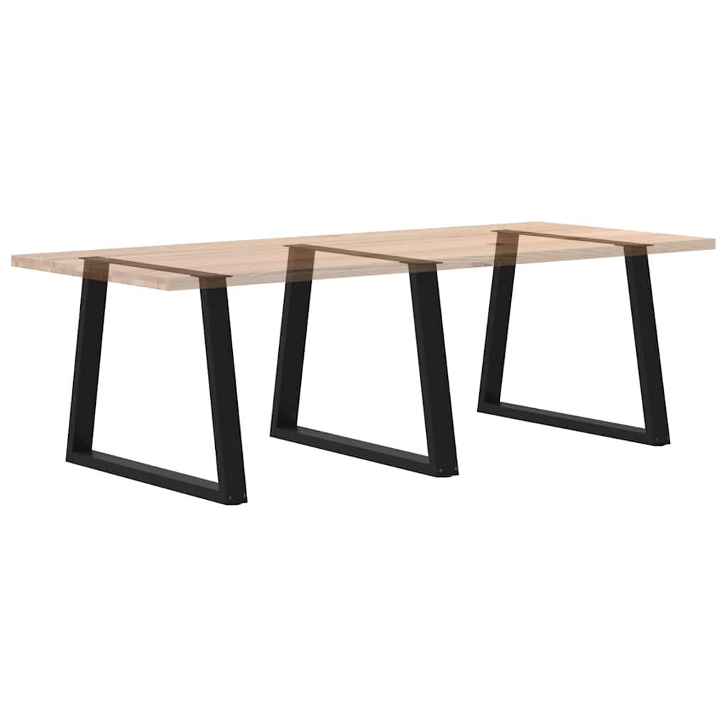 Pieds de table à manger en forme de V, 3 pièces, noir, 100 x (72-73,3) cm, acier - XIOS