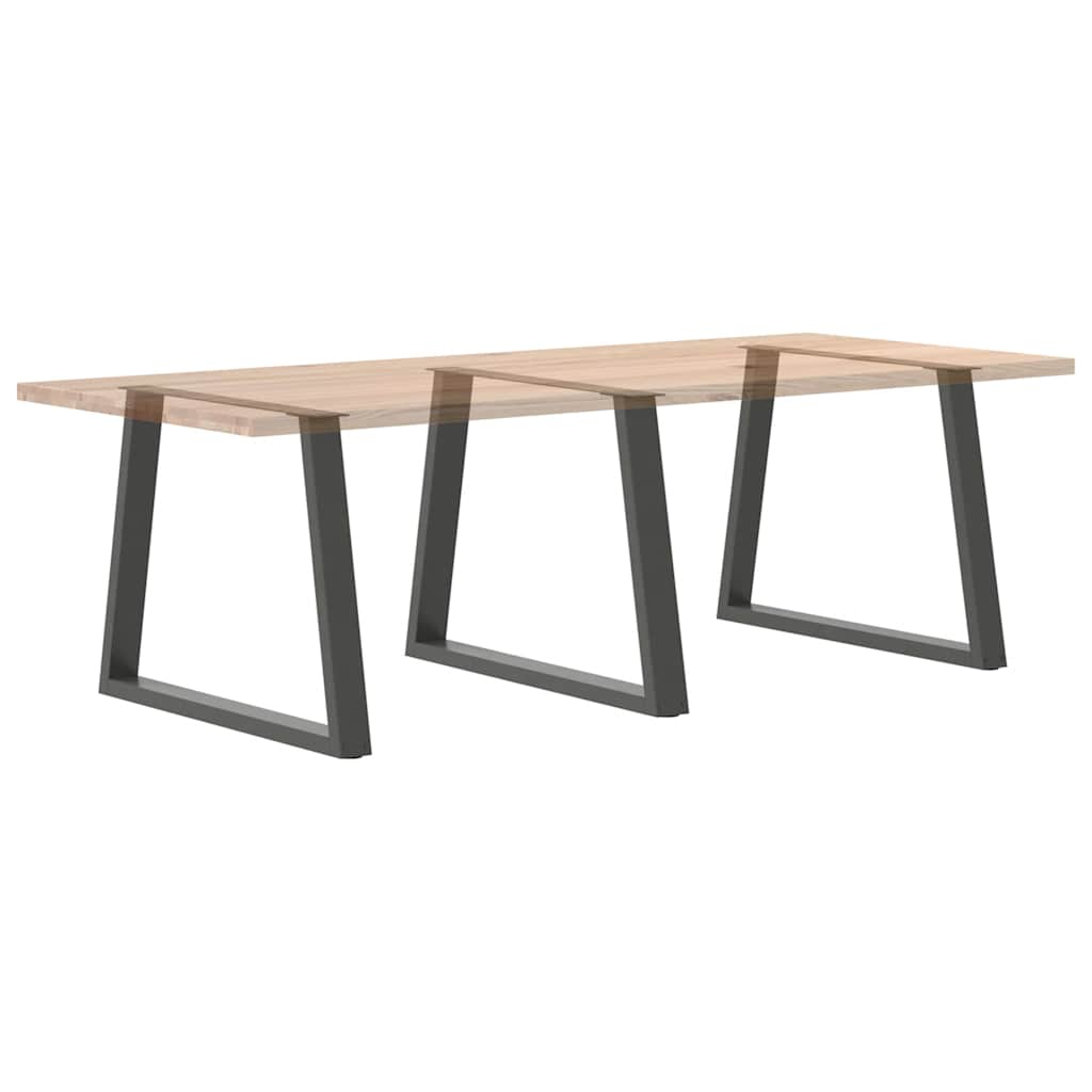Pieds de table à manger en forme de V, 3 pièces, anthracite, 100 x (72-73,3) cm, acier - XIOS