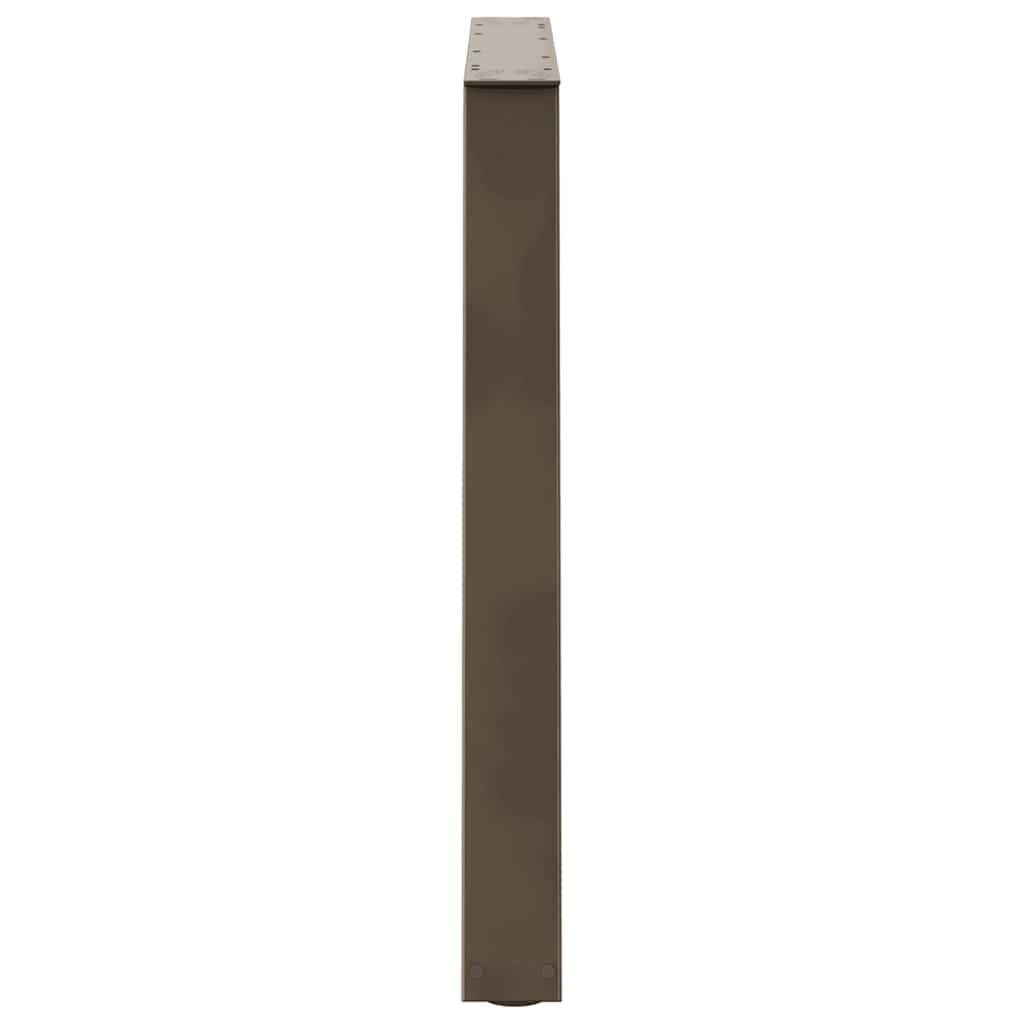 Pieds de table à manger en forme de V, 3 pièces, acier naturel, 100 x (72-73,3) cm - XIOS