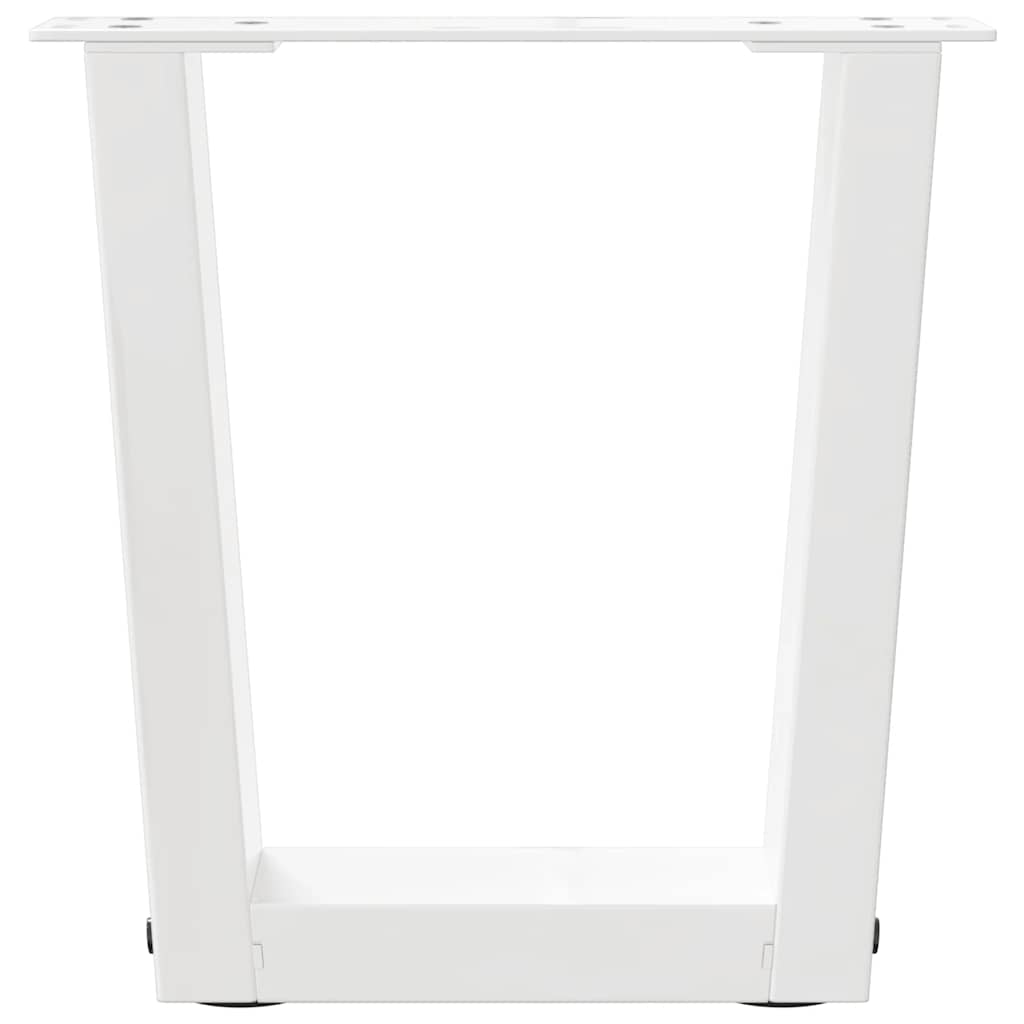 Pieds de table basse en forme de V, 2 pièces, blanc, 30 x (30-31,3) cm, acier - XIOS