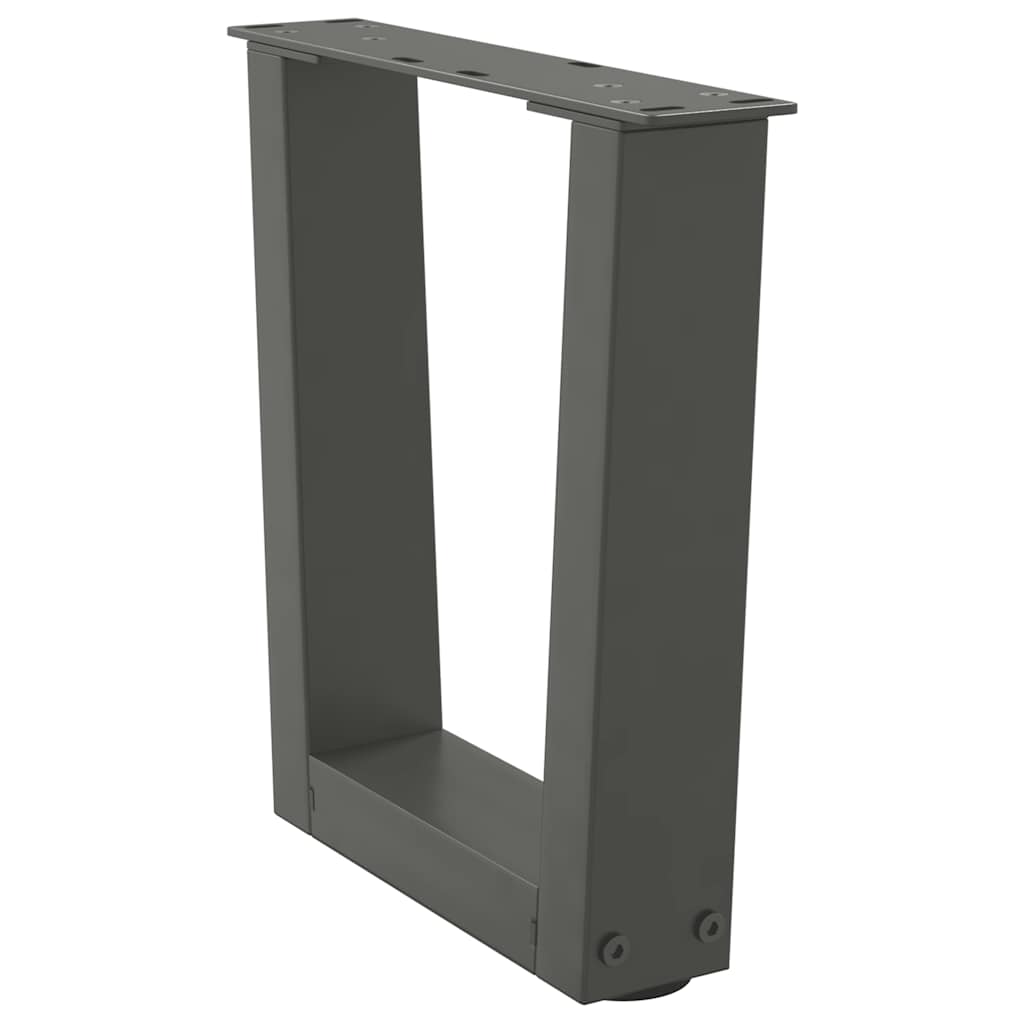 Pieds de table basse en forme de V, 2 pièces, anthracite, 30 x (30-31,3) cm, acier - XIOS