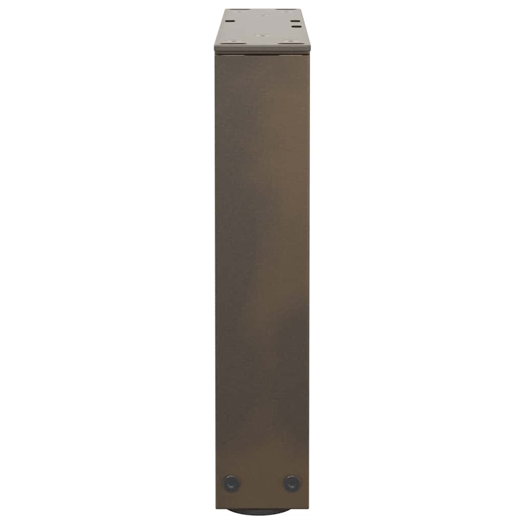 Pieds de table basse en forme de V, 2 pièces, acier naturel, 30 x (30-31,3) cm - XIOS
