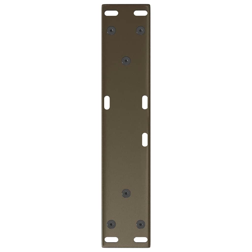 Pieds de table basse en forme de V, 2 pièces, acier naturel, 30 x (30-31,3) cm - XIOS