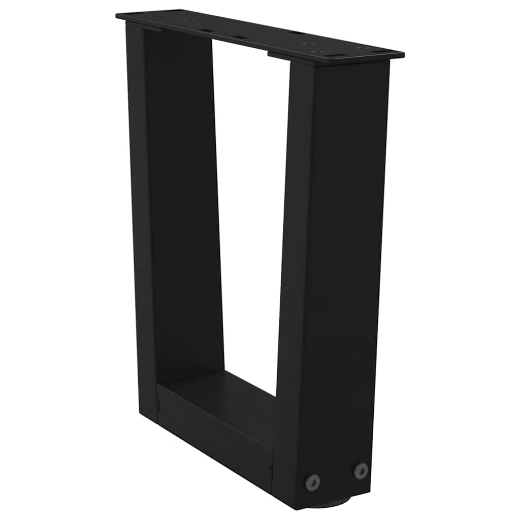 Pieds de table basse en forme de V, 2 pièces, noir, 40 x (30-31,3) cm, acier - XIOS