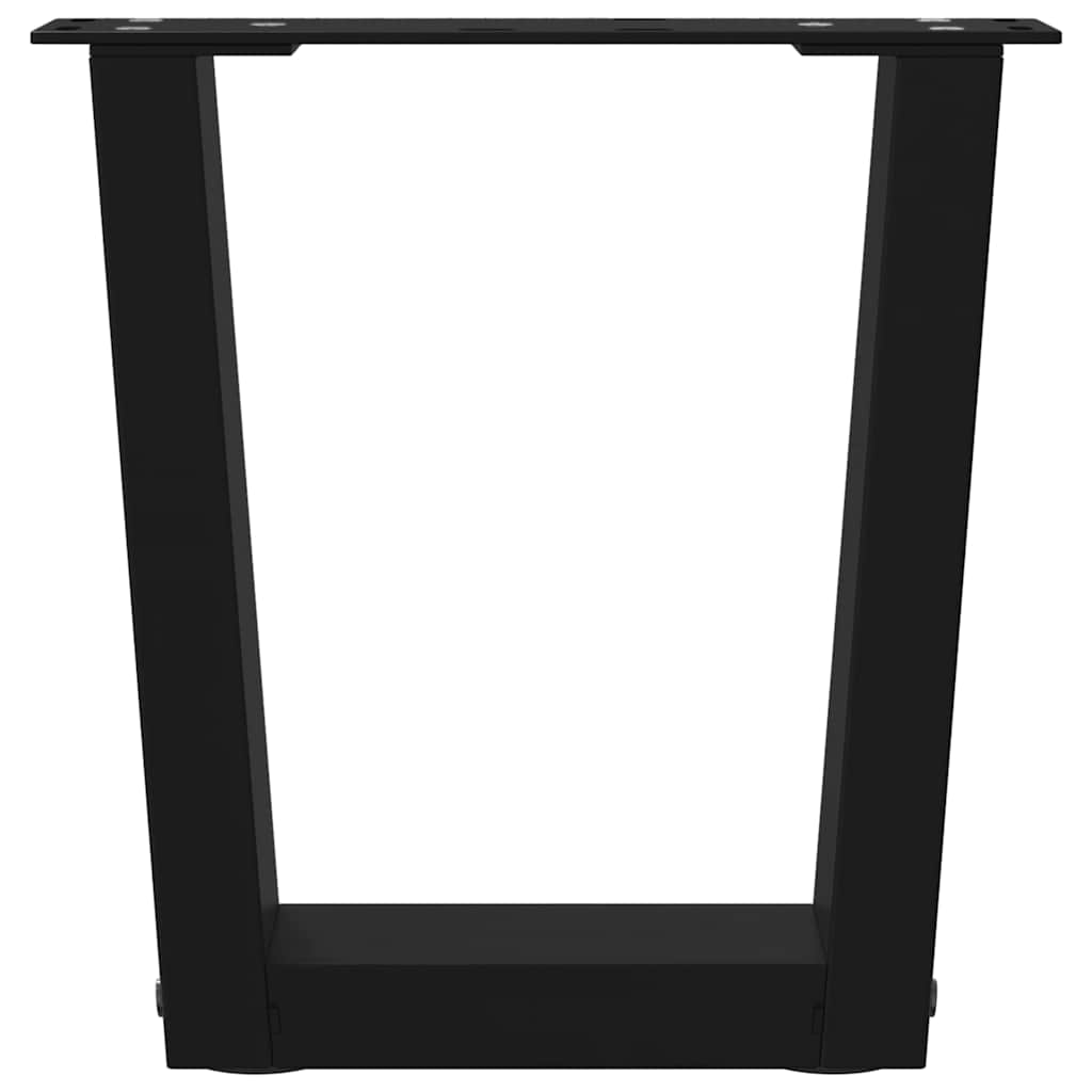 Pieds de table basse en forme de V, 2 pièces, noir, 40 x (30-31,3) cm, acier - XIOS