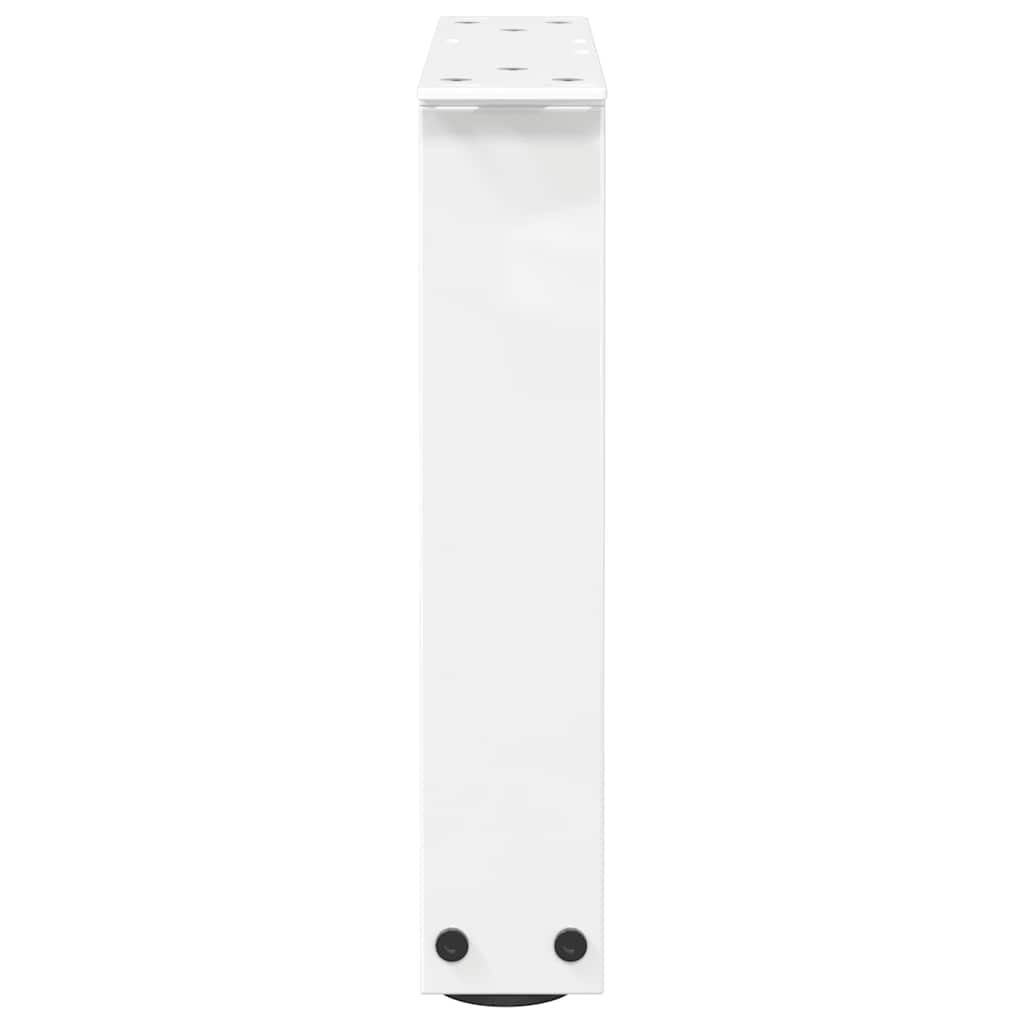 Pieds de table basse en forme de V, 2 pièces, blanc, 40 x (30-31,3) cm, acier - XIOS