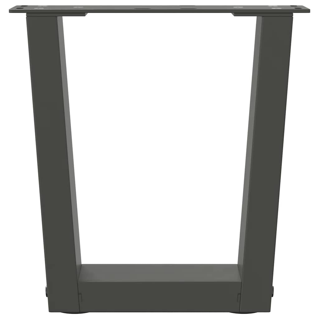 Pieds de table basse en forme de V, 2 pièces, anthracite, 40 x (30-31,3) cm, acier - XIOS