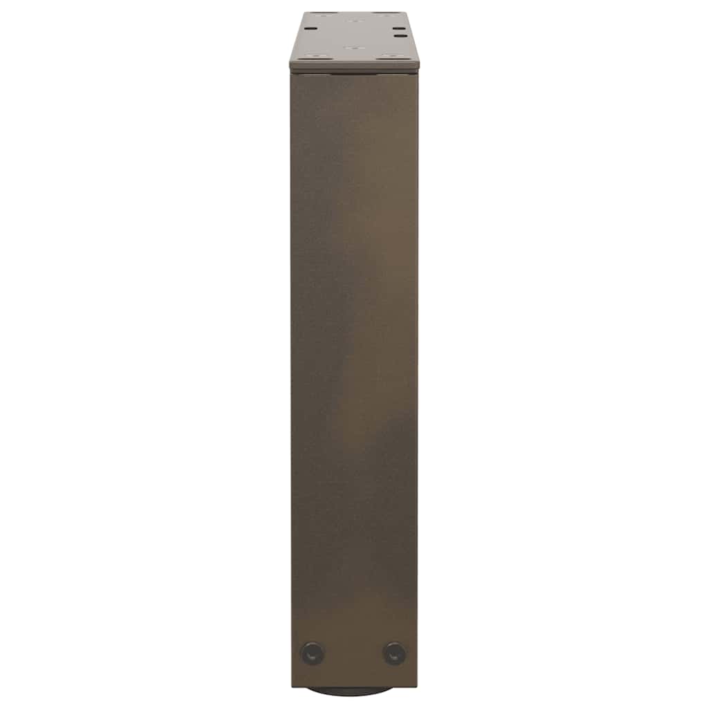 Pieds de table basse en forme de V, 2 pièces, acier naturel, 40 x (30-31,3) cm - XIOS