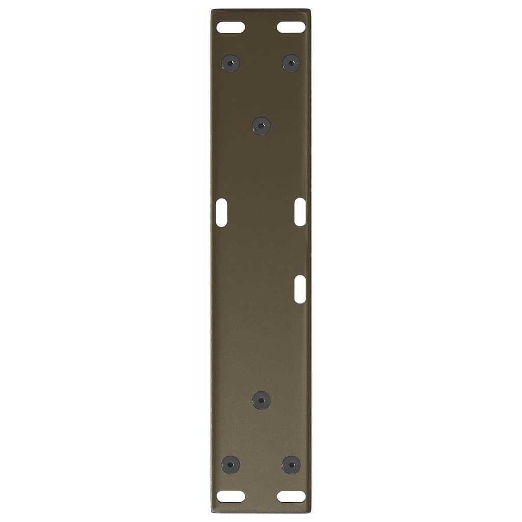 Pieds de table basse en forme de V, 2 pièces, acier naturel, 40 x (30-31,3) cm - XIOS