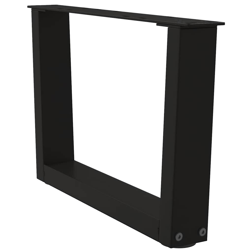 Pieds de table basse en forme de V, 2 pièces, noir, 50 x (30-31,3) cm, acier - XIOS
