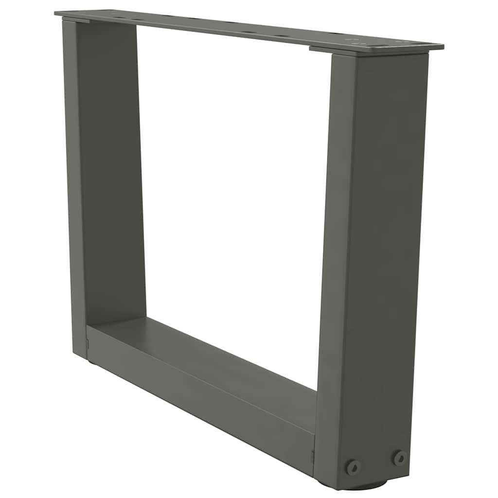 Pieds de table basse en forme de V, 2 pièces, anthracite, 50 x (30-31,3) cm, acier - XIOS