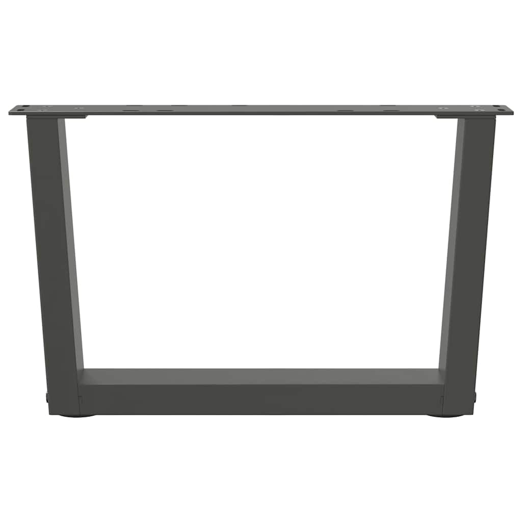 Pieds de table basse en forme de V, 2 pièces, anthracite, 50 x (30-31,3) cm, acier - XIOS