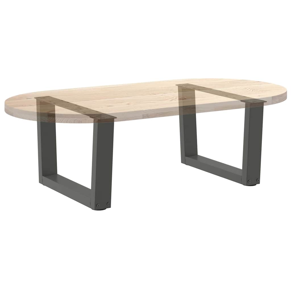 Pieds de table basse en forme de V, 2 pièces, anthracite, 50 x (30-31,3) cm, acier - XIOS
