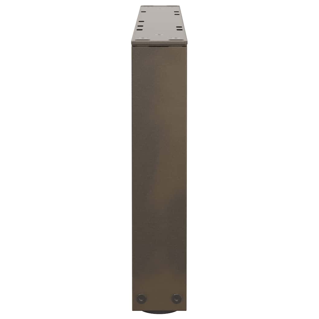 Pieds de table basse en forme de V, 2 pièces, acier naturel, 50 x (30-31,3) cm - XIOS