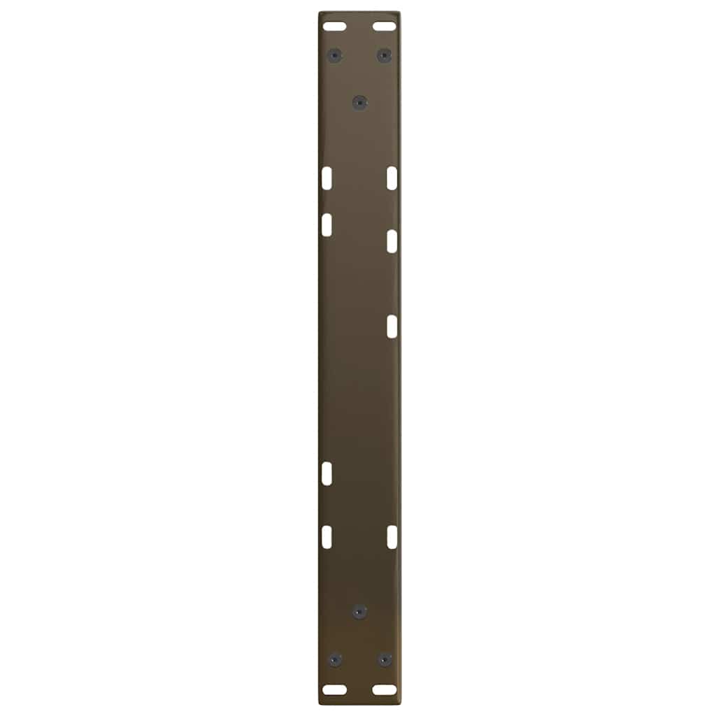 Pieds de table basse en forme de V, 2 pièces, acier naturel, 50 x (30-31,3) cm - XIOS