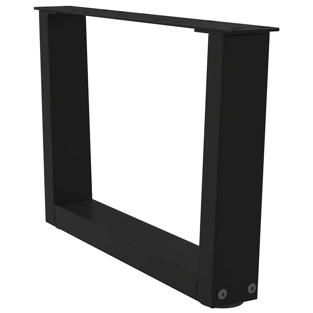 Pieds de table basse en forme de V, 2 pièces, noir, 60 x (30-31,3) cm, acier - XIOS