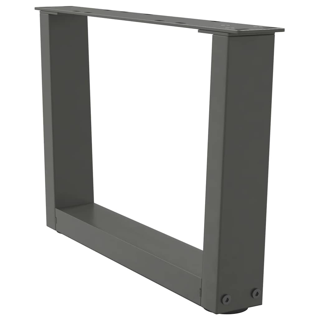 Pieds de table basse en forme de V, 2 pièces, anthracite, 60 x (30-31,3) cm, acier - XIOS
