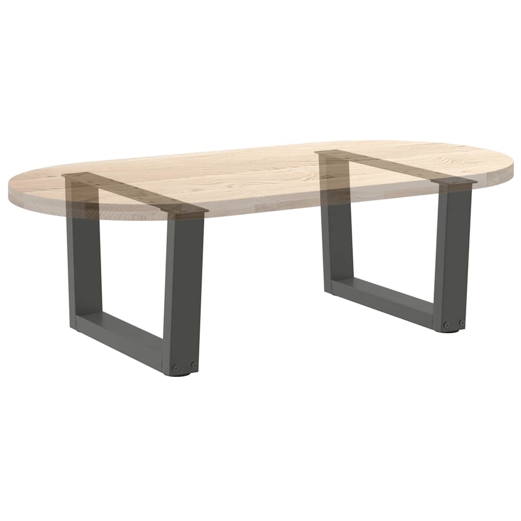 Pieds de table basse en forme de V, 2 pièces, anthracite, 60 x (30-31,3) cm, acier - XIOS