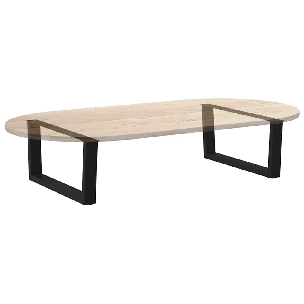 Pieds de table basse en forme de V, 2 pièces, noir, 70 x (30-31,3) cm, acier - XIOS