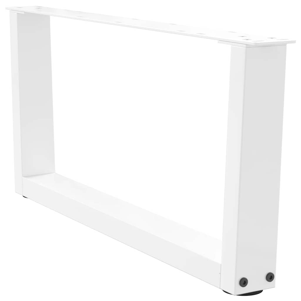 Pieds de table basse en forme de V, 2 pièces, blanc, 70 x (30-31,3) cm, acier - XIOS