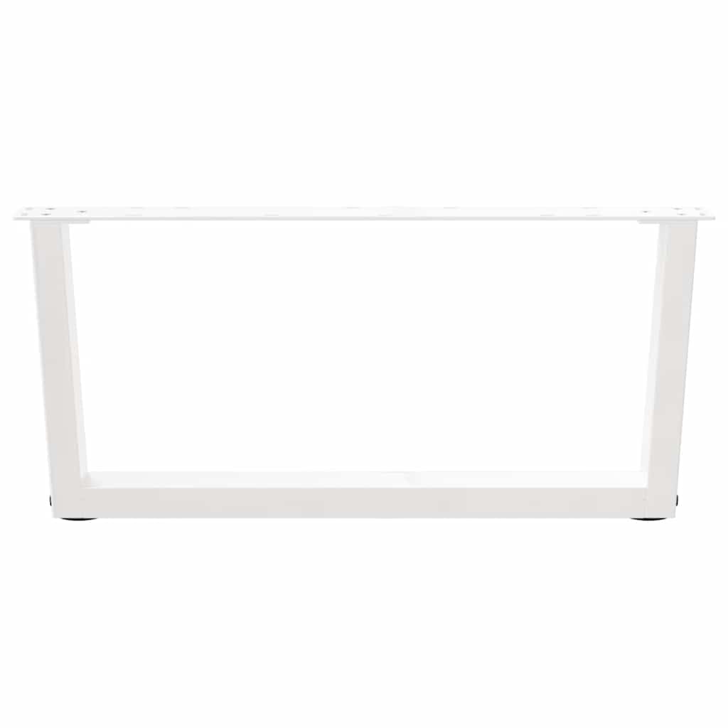 Pieds de table basse en forme de V, 2 pièces, blanc, 70 x (30-31,3) cm, acier - XIOS