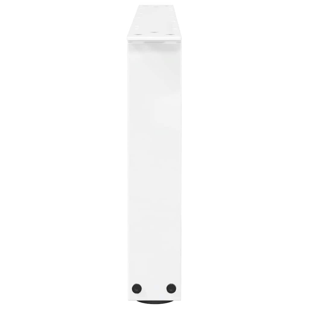 Pieds de table basse en forme de V, 2 pièces, blanc, 70 x (30-31,3) cm, acier - XIOS