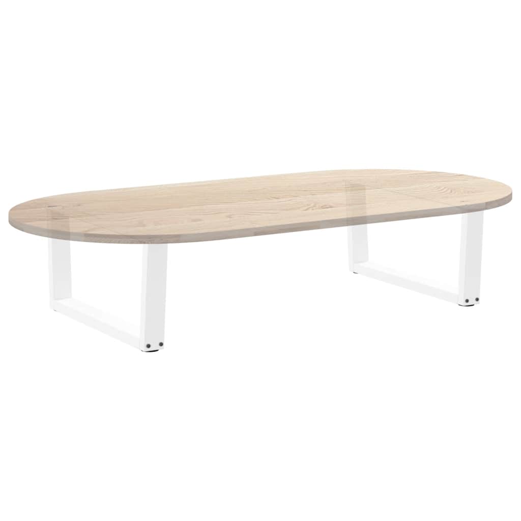 Pieds de table basse en forme de V, 2 pièces, blanc, 70 x (30-31,3) cm, acier - XIOS