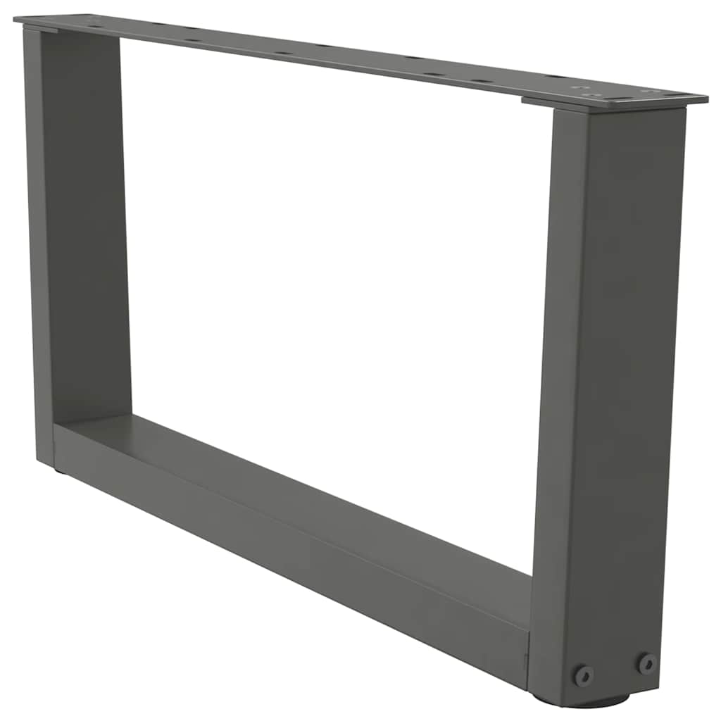 Pieds de table basse en forme de V, 2 pièces, anthracite, 70 x (30-31,3) cm, acier - XIOS
