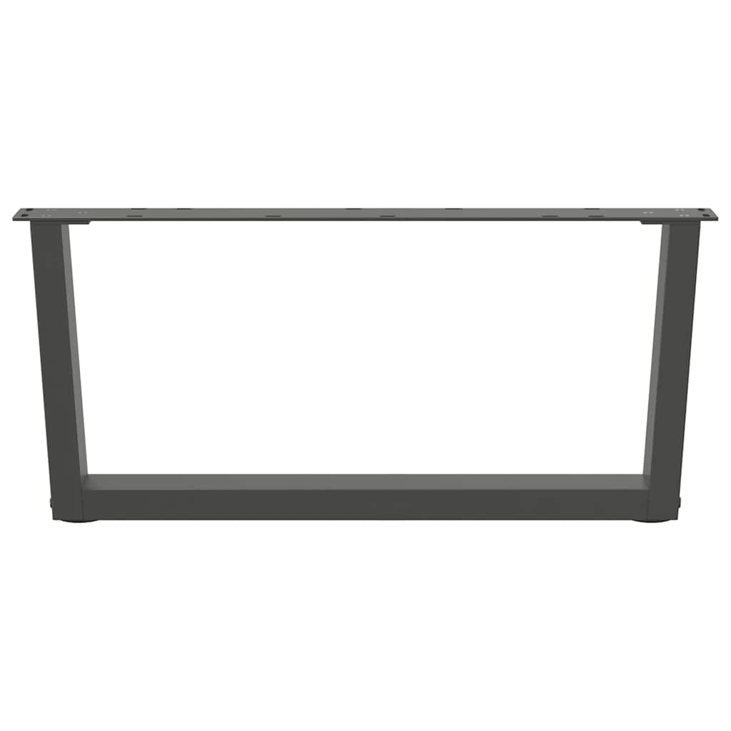 Pieds de table basse en forme de V, 2 pièces, anthracite, 70 x (30-31,3) cm, acier - XIOS