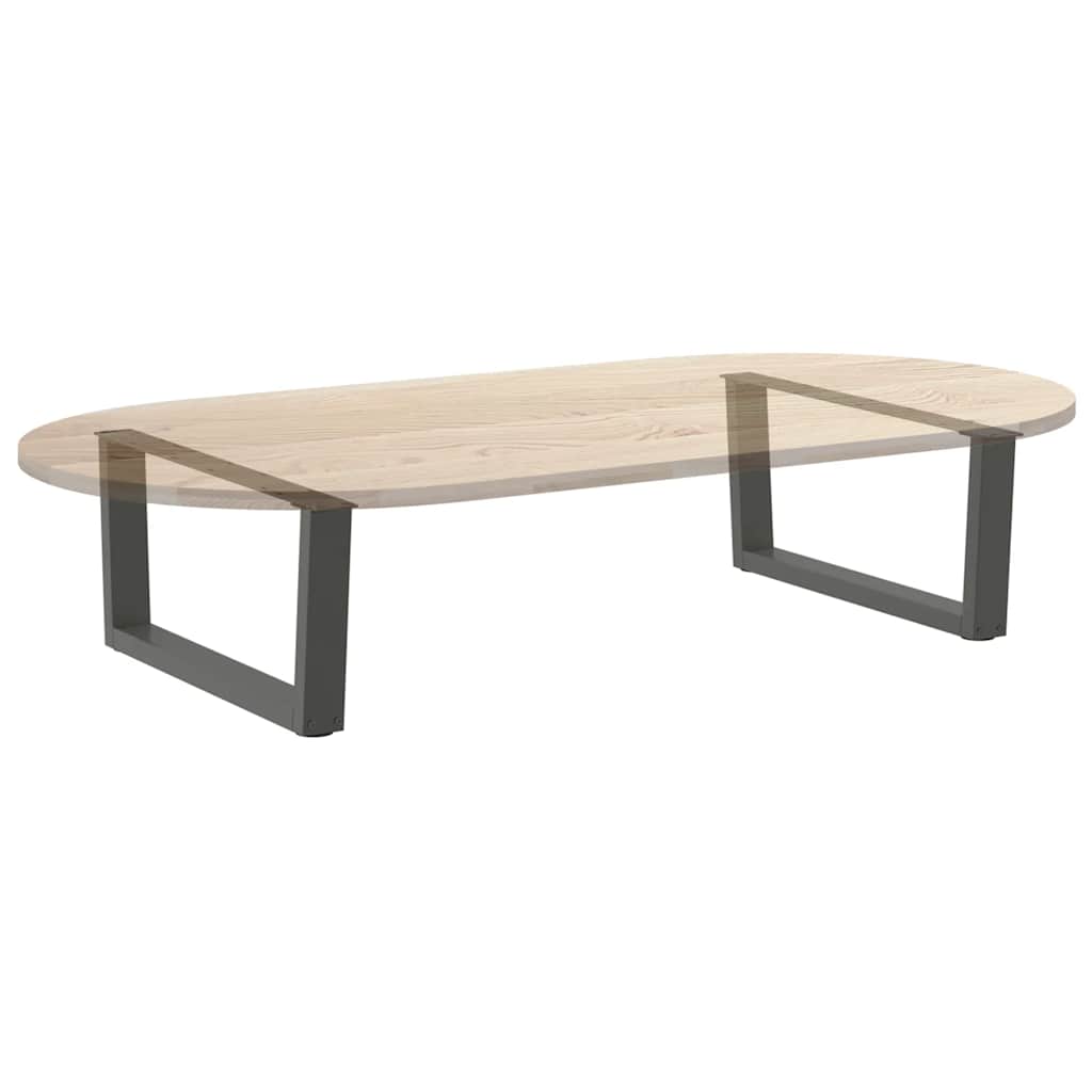 Pieds de table basse en forme de V, 2 pièces, anthracite, 70 x (30-31,3) cm, acier - XIOS